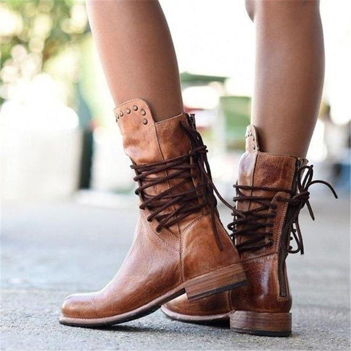 Ellaine | Lace-Up Leather Boots