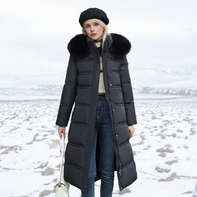 Melanie | Luxurious winter parka with fur hood