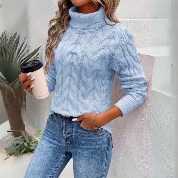 Giorgia | Warm knit women's turtleneck sweater