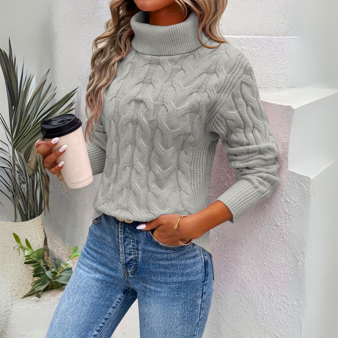 Giorgia | Warm knit women's turtleneck sweater