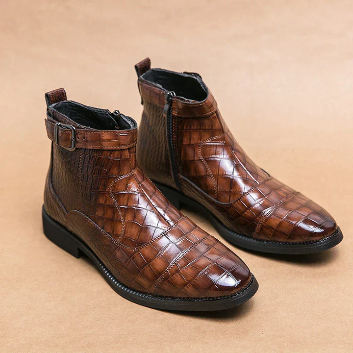 Baron | Leather Buckle Boots