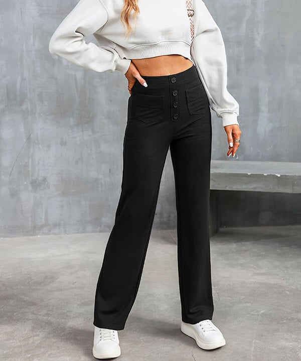 Aria | High-waisted Elastic Trousers