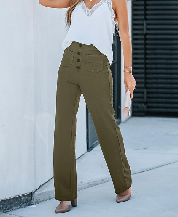 Aria | High-waisted Elastic Trousers