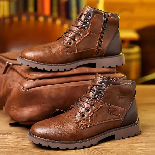 Jethro | Rugged Leather Lace-Up Boots