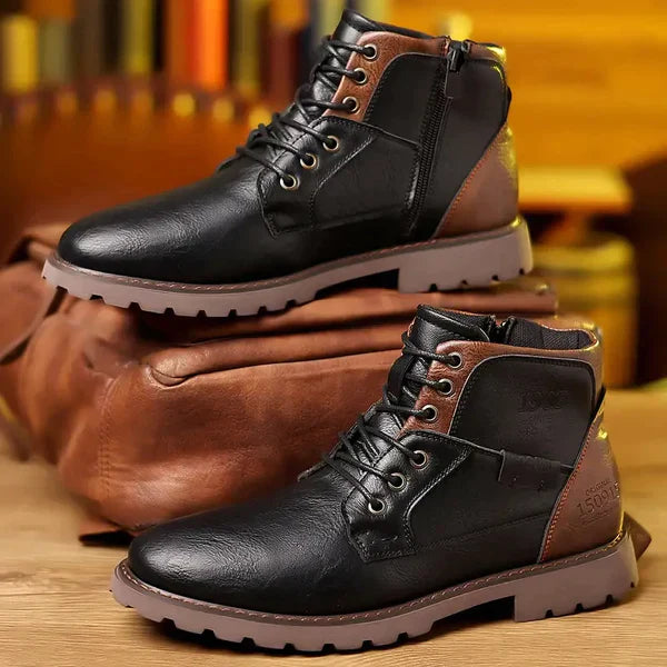 Jethro | Rugged Leather Lace-Up Boots